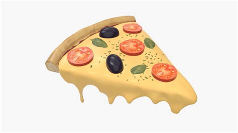 Use fbx for drop into game engine. Pizza slice with melted dripping cheese 3D model