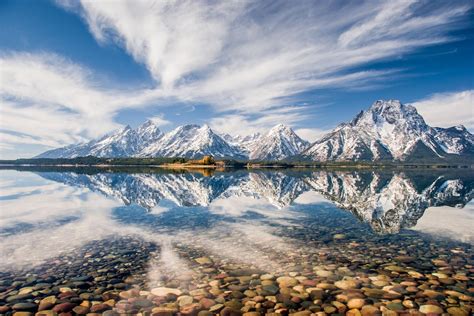 Wallpaper 1920x1280 Px Clouds Grand Teton National Park Lake