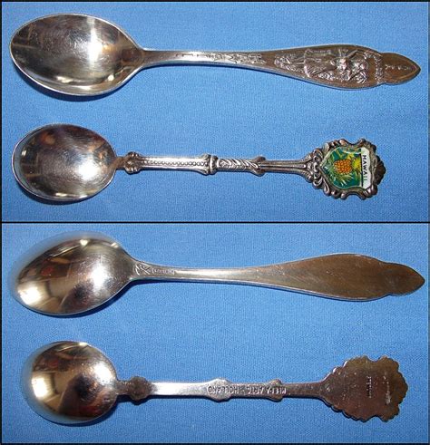 Vintage Collection 17 Sterling Silver Us Cities Souvenir Spoons From