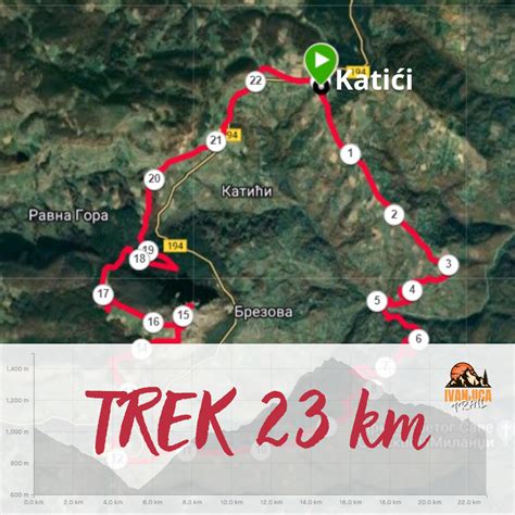 Trek 23km Mapa Trke Ivanjica Trail