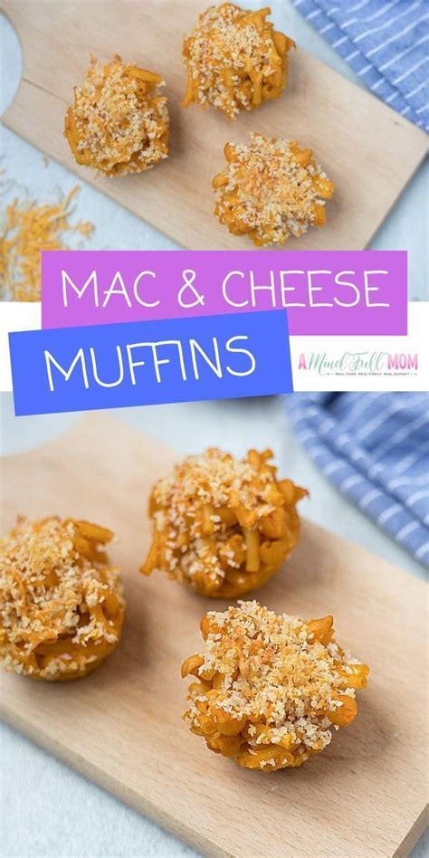 Muffins of mac & cheese? Mac and Cheese Muffins make a perfect lunch box treat that ...