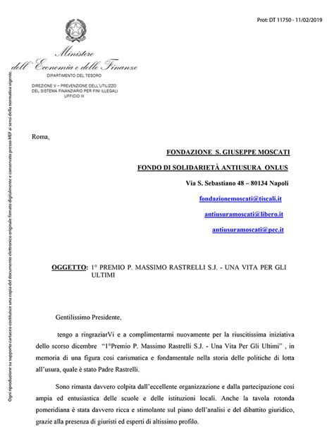 Lettera Di Ringraziamento Di Lavinia Monti 1 Premio P Rastrelli Sj