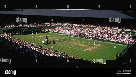 Wimbledon Tennis Crowd Court Hi Res Stock Photography And Images Alamy