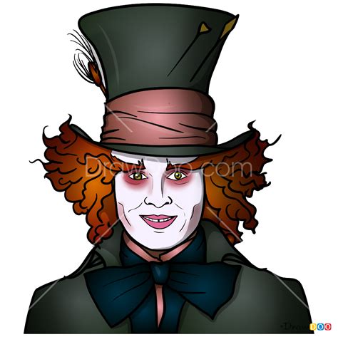 How To Draw Mad Hatter Alice In Wonderland