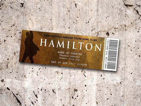 Collectible Theater Tickets Personalized Digital Printable Etsy