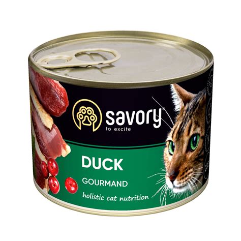 Savory Wet Cat Food Duck 200 Г Сейвори Влажный Корм для Котов с Уткой
