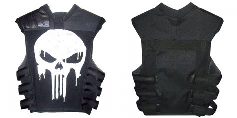 Punisher Thomas Jane Black Leather Vest Pradux