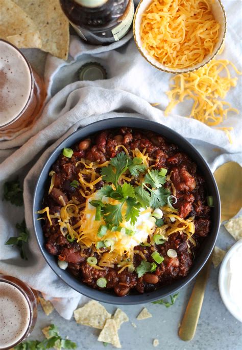 Slow Cooker Beef And Three Bean Chili