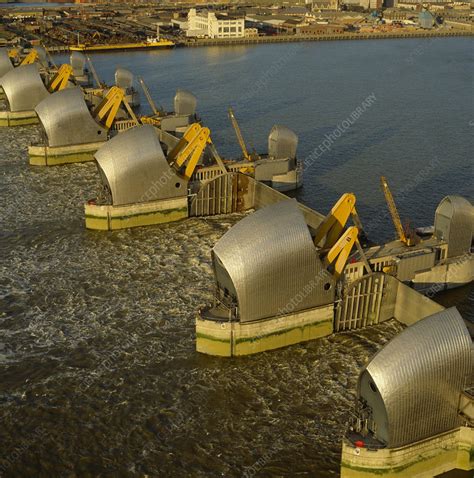 Thames Flood Barrier With Gates Closed Stock Image E1600193