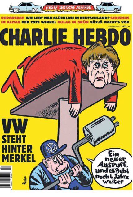 Charlie Hebdo Puts Broken Down Angela Merkel On Cover Of First German Edition Media The Guardian