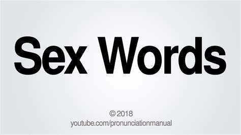 How To Pronounce Sex Words Pronunciationmanual Youtube