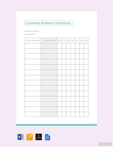 Free Sample Cleaning Pdf Template Download
