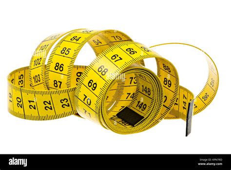 Isolated Yellow Measuring Tape Stock Photo Alamy