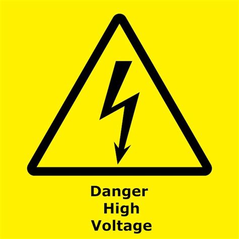 Premium Vector Electrical Hazard Signage Danger High Voltage