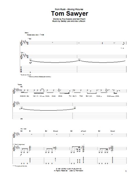 Choose songs from more than 25 main music sheet categories and 140 music sheet tags. Rush "Tom Sawyer" Sheet Music PDF Notes, Chords | Pop Score Piano, Vocal & Guitar (Right-Hand ...