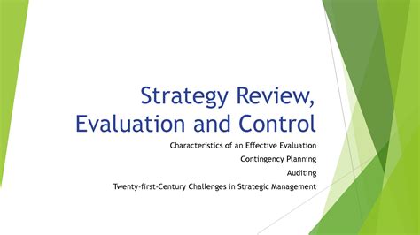 Solution Strategy Review Evaluation And Control Studypool