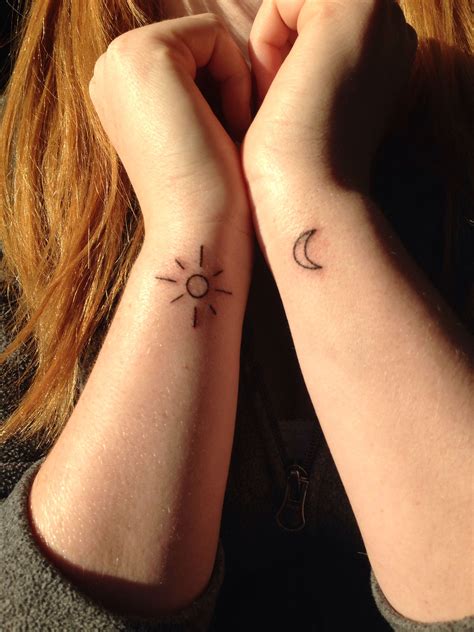 Cute sun and moon tattoo | Tattoos, Sister tattoos, Couple tattoos