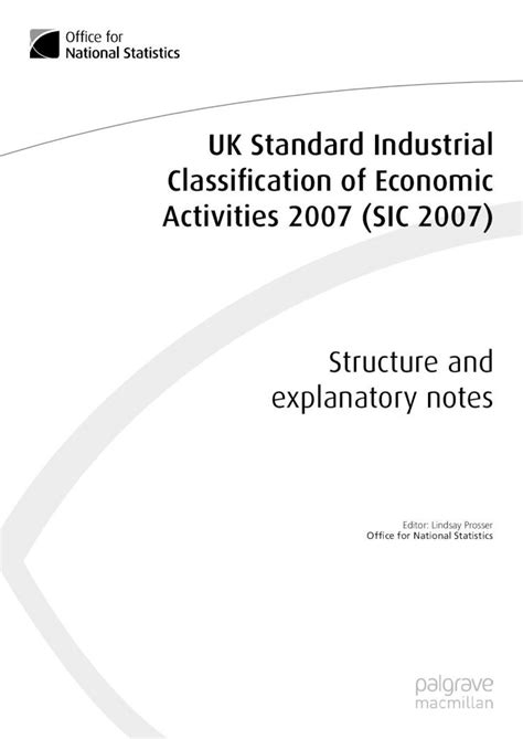 Pdf Uk Standard Industrial Classification Of Economic Activities