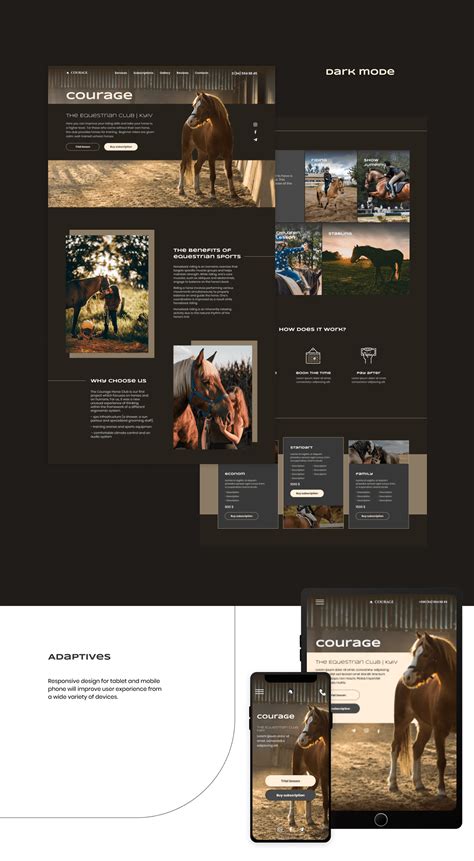 Website For A Horse Club On Behance