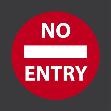 No Entry Sign Creative Preformed Markings