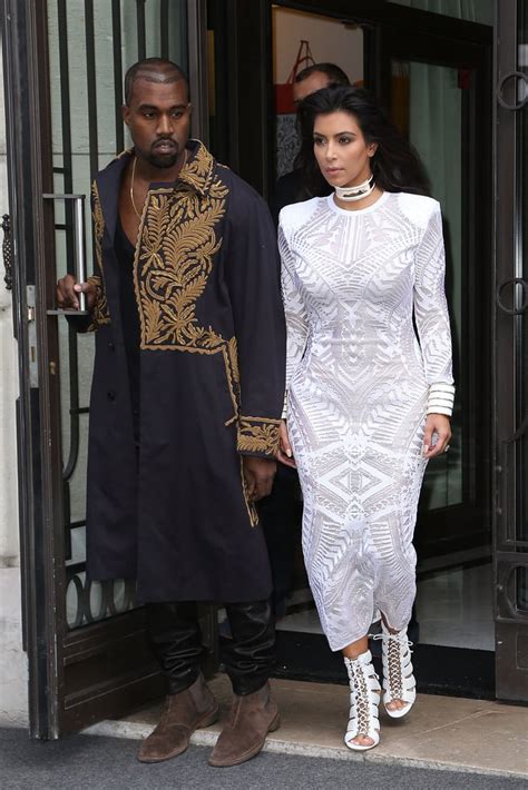 Kim Kardashian And Kanye West At Paris Fashion Week Kim Kardashian
