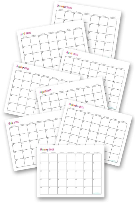 Customized Editable 2025 Free Printable Calendars Simply The Best