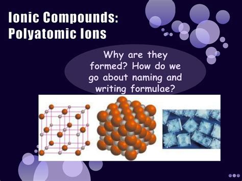 Ppt Ionic Compounds Polyatomic Ions Powerpoint Presentation Free