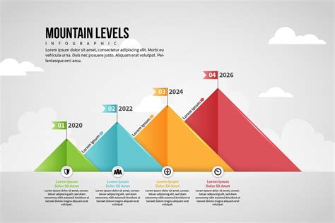 Mountain Level Infographic Process Infographic Business Infographic