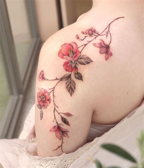 Lista Foto Peque O Tatuajes De Flores En El Hombro Lleno