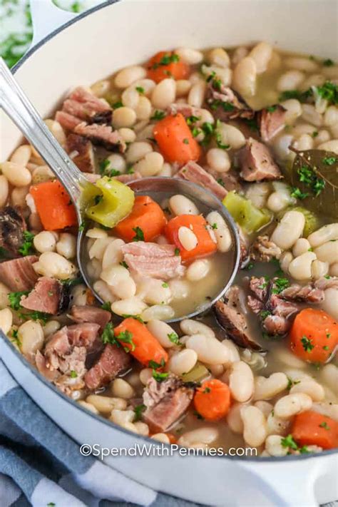 Also simple for freezing whenever you need and the start of wonderful refried beans. Great Northern Beans and Ham {Quick & Easy} - Spend With ...