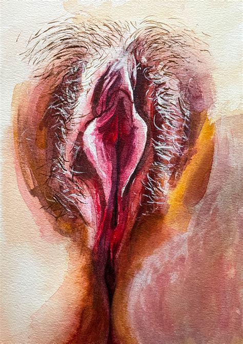 Vagina Malerei Nackte Erotische Kunstdruck Aquarell Yoni Etsy