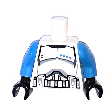 Lego White Clone Trooper Lieutenant Minifig Torso 76382 Brick Owl