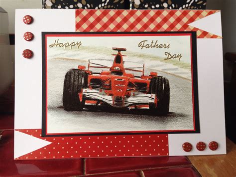 Racing Car Fathers Day Card Man Birthday Happy Fathers Day Cards