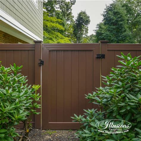 Fence panels, fence pickets, fence posts, fence rails 16 Gorgeous Brown Illusions Vinyl Fence Images - Illusions ...