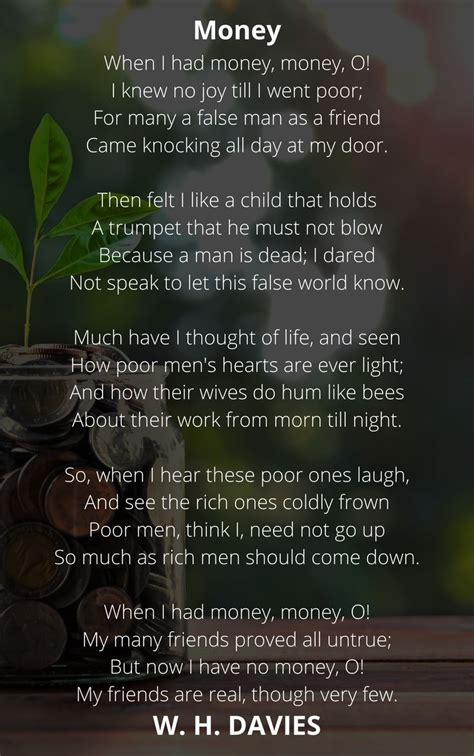Money Poem Money Poem English Writing Skills The Heart Of Man