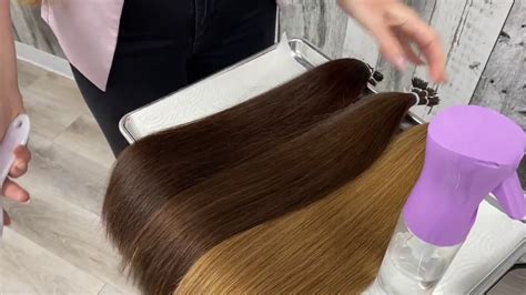 4 Medium Brown 20 Nanolink Hair Flair Extensions Youtube