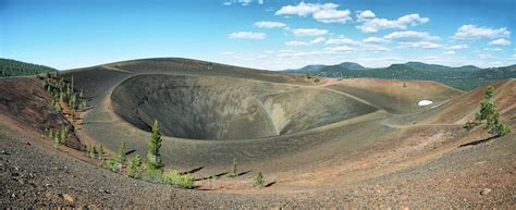 Crater Of Cinder Cone Lassen Volcanic National Park Stock Photo