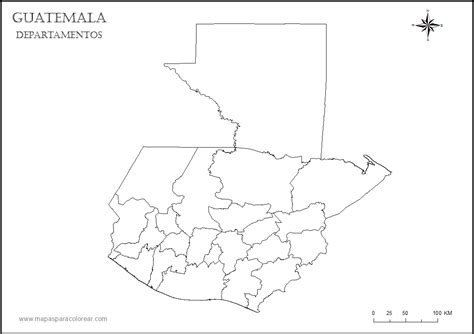 Mapa Para Colorear De Guatemala Image To U