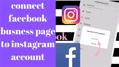 How To Connect Facebook Business Page To Instagram Account Youtube