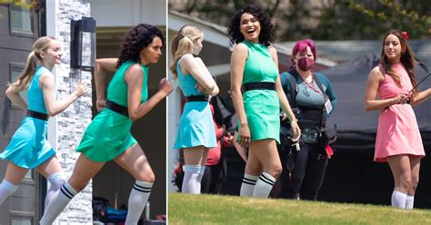 Powerpuff Girls Stars Yana Perrault Chloe Bennet And Dove Cameron Take Off On Wires For