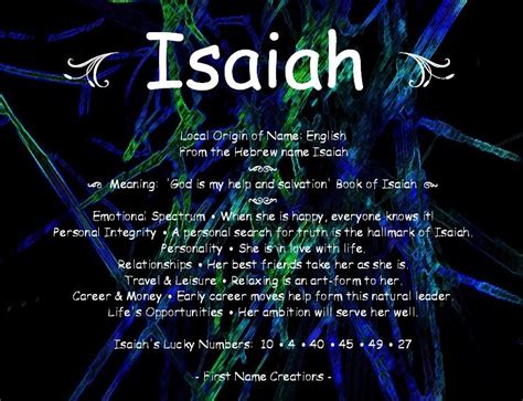 Isaiah Name Meaning Names With Meaning Book Of Isaiah Jayden Meaning