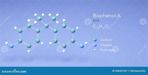 Bisphenol A Molecule Molecular Structures Bpa 3d Model Structural