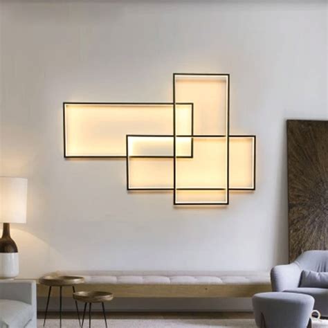 Modern Minimalist Square Alluminum Led Wall Lamp Dual Use Creative
