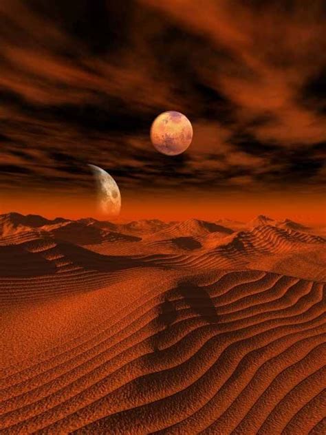 Moons Of Arrakis Пейзажи Фантастическое искусство Научная фантастика