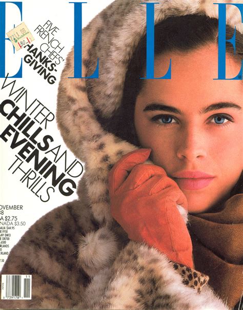 Patty Sylvia Elle Usa Nov 1988 Elle Us Fashion Cover Magazine