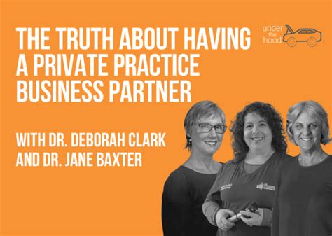episode 93 under the hood the truth about having a private practice business partner