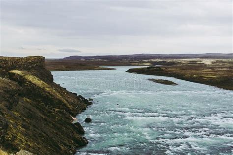 Beautiful Hvita River In Iceland Near Gullfoss Waterfall Stock Photo