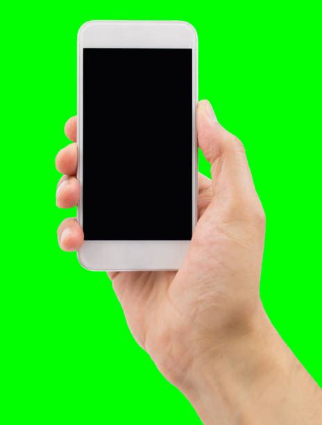 Hand Holding Iphone Green Screen Stock Photos Pictures And Royalty Free