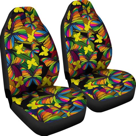 butterfly rainbow universal fit car seat covers jorjune