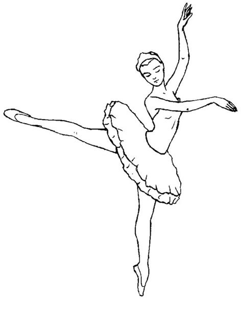Ballerina Is Ballet Dancer Coloring Page Color Luna